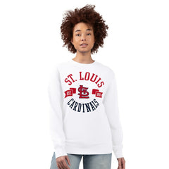 White St. Louis Cardinals G-III 4Her by Carl Banks Women's Team Logo Fleece Pullover Sweatshirt