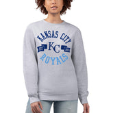 Heather Gray Kansas City Royals G-III 4Her by Carl Banks Women's Team Logo Fleece Pullover Sweatshirt