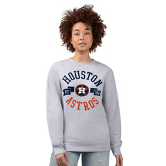 Heather Gray Houston Astros G-III 4Her by Carl Banks Women's Team Logo Fleece Pullover Sweatshirt