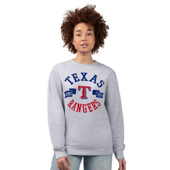 Heather Gray Texas Rangers G-III 4Her by Carl Banks Women's Team Logo Fleece Pullover Sweatshirt