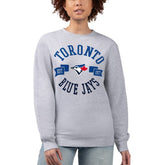Heather Gray Toronto Blue Jays G-III 4Her by Carl Banks Women's Team Logo Fleece Pullover Sweatshirt
