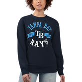 Navy Tampa Bay Rays G-III 4Her by Carl Banks Women's Team Logo Fleece Pullover Sweatshirt