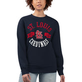 Navy St. Louis Cardinals G-III 4Her by Carl Banks Women's Team Logo Fleece Pullover Sweatshirt