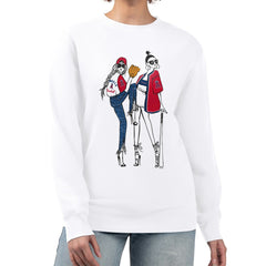 White Los Angeles Angels G-III 4Her by Carl Banks Women's Baseball Girls Fleece Pullover Sweatshirt
