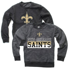 Wes & Willy Youth Reversible Fleece Pullover Sweatshirt - New Orleans Saints Pullover
