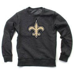 Wes & Willy Youth Reversible Fleece Pullover Sweatshirt - New Orleans Saints Pullover