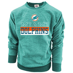 Wes & Willy Youth Reversible Fleece Pullover Sweatshirt - Miami Dolphins Pullover
