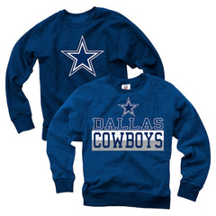 Wes & Willy Youth Reversible Fleece Pullover Sweatshirt - Dallas Cowboys Pullover