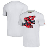 Homage Unisex Striped Tri-Blend T-Shirt - Houston Texans T-shirts