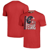 Homage Unisex Helmet Stripe Tri-Blend T-Shirt - Houston Texans T-shirts