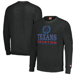 Homage Unisex Color Rush Crest Tri-Blend Pullover Sweatshirt - Houston Texans Pullover