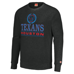 Homage Unisex Color Rush Crest Tri-Blend Pullover Sweatshirt - Houston Texans Pullover