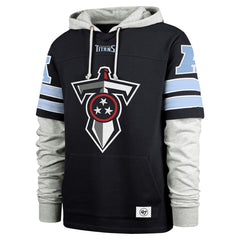 '47 Double Header Blitz Cornerback Pullover Hoodie - Tennessee Titans Hoodies