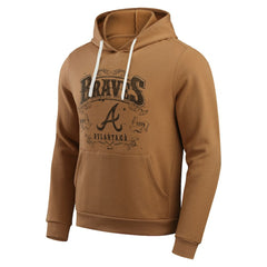Tan Atlanta Braves Darius Rucker Collection by Fanatics Camp Fleece Pullover Hoodie