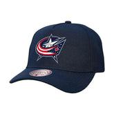 NHL Columbus Blue Jackets Mitchell & Ness Core Team Ground Pro Adjustable Hat