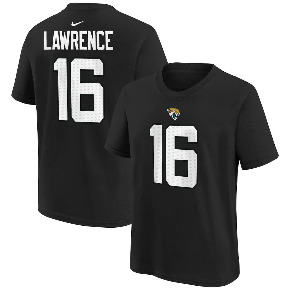 Trevor Lawrence Youth Player Name & Number T-Shirt - Jacksonville Jaguars T-shirts