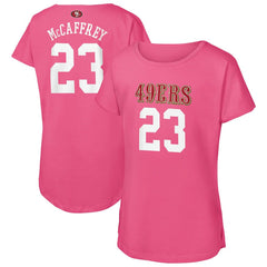 Christian McCaffrey Girls Youth Player Name & Number T-Shirt - San Francisco 49ers T-shirts