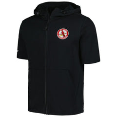 Black St. Louis Cardinals Levelwear Recruit Short Sleeve Full-Zip Hoodie