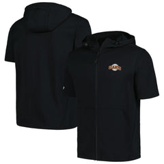 Black San Francisco Giants Levelwear Recruit Short Sleeve Full-Zip Hoodie