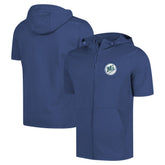 Royal Seattle Mariners Levelwear Recruit Short Sleeve Full-Zip Hoodie