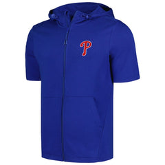Royal Philadelphia Phillies Levelwear Recruit Short Sleeve Full-Zip Hoodie