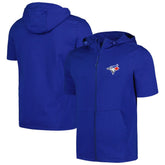 Royal Toronto Blue Jays Levelwear Recruit Short Sleeve Full-Zip Hoodie