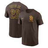 Brown Fernando Tatis Jr. San Diego Padres Nike 2024 MLB World Tour Seoul Series Name & Number T-Shirt