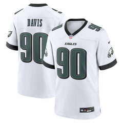Jordan Davis White Game Jersey - Philadelphia Eagles Jerseys