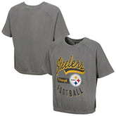 Women's Mineral Wash Short Sleeve Top - Pittsburgh Steelers Tops