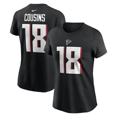 Kirk Cousins Women's Player Name & Number T-Shirt - Atlanta Falcons T-shirts