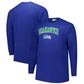 Big & Tall Throwback Thermal Long Sleeve T-Shirt - Seattle Seahawks T-shirts