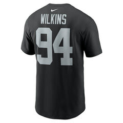Christian Wilkins Player Name & Number T-Shirt - Las Vegas Raiders T-shirts