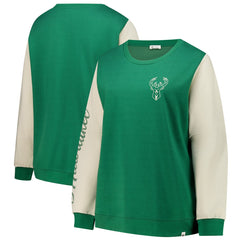 47 brand Milwaukee Bucks '47 Women's Plus Size Oversized Rise Andie Pullover Sweatshirt