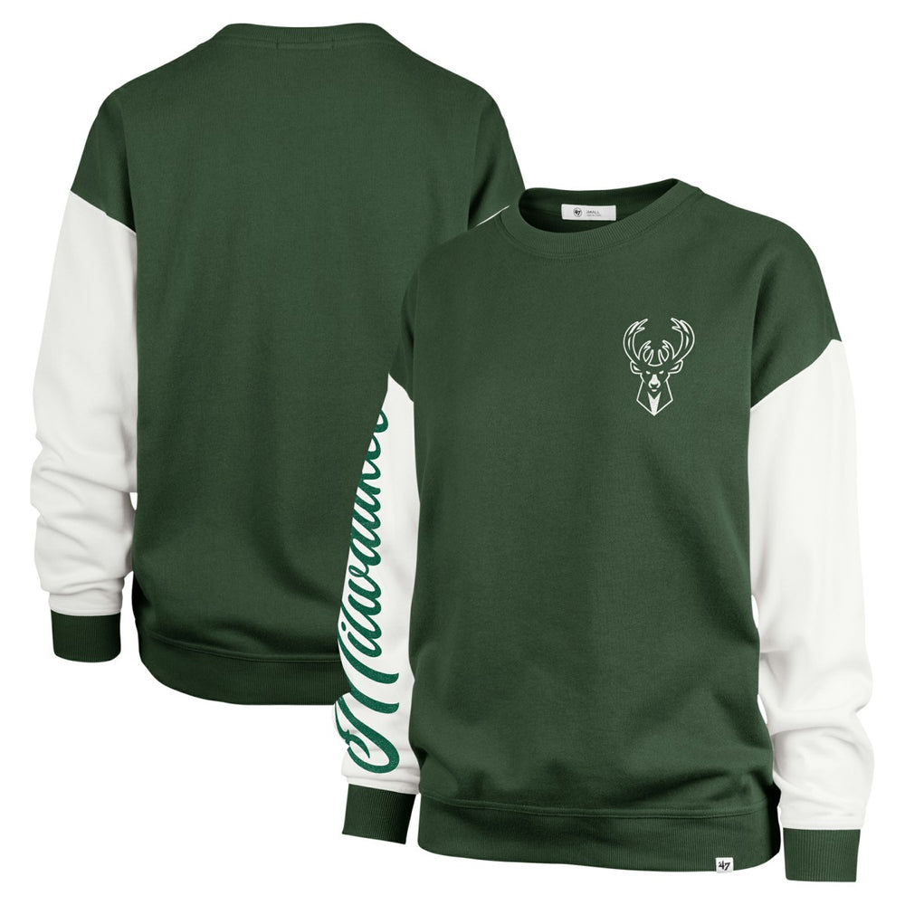 47 brand Milwaukee Bucks '47 Women's Rise Andie Oversized Pullover Sweatshirt