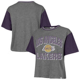 47 brand Los Angeles Lakers '47 Women's Rise Clubhouse Ziggy Color Block T-Shirt
