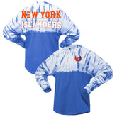 NHL New York Islanders Spirit Jersey Unisex Crystal Half Dye Long Sleeve T-Shirt