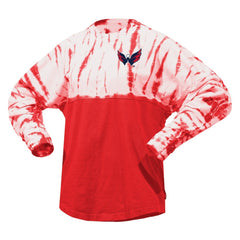 NHL Washington Capitals Spirit Jersey Unisex Crystal Half Dye Long Sleeve T-Shirt
