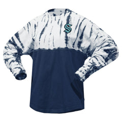 NHL Seattle Kraken Spirit Jersey Unisex Crystal Half Dye Long Sleeve T-Shirt