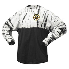 NHL Boston Bruins Spirit Jersey Unisex Crystal Half Dye Long Sleeve T-Shirt
