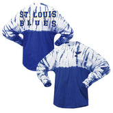 NHL St. Louis Blues Spirit Jersey Unisex Crystal Half Dye Long Sleeve T-Shirt