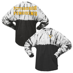 NHL Pittsburgh Penguins Spirit Jersey Unisex Crystal Half Dye Long Sleeve T-Shirt