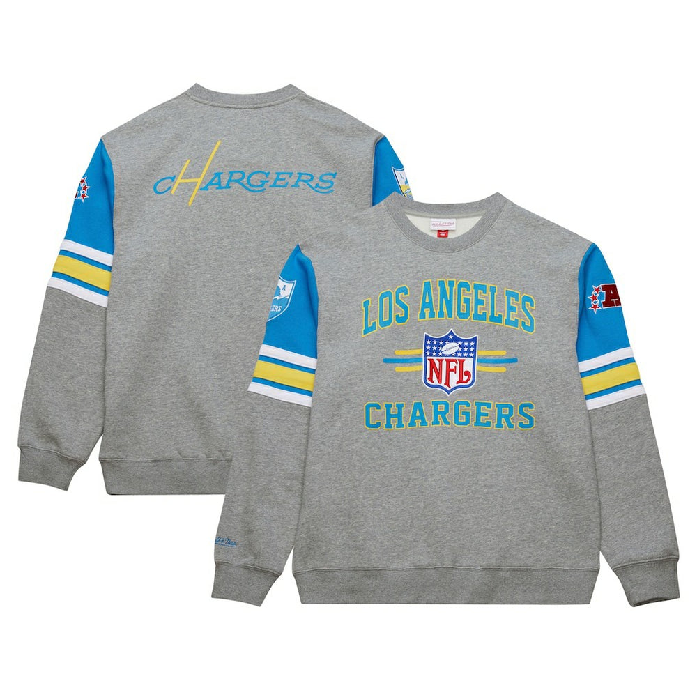 All Over 4.0 Vintage Logo Pullover Sweatshirt - Los Angeles Chargers Pullover