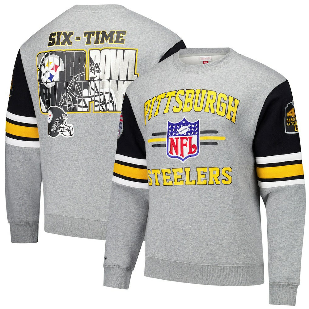 All Over 4.0 Vintage Logo Pullover Sweatshirt - Pittsburgh Steelers Pullover