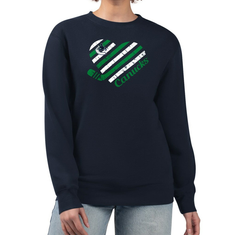 NHL Vancouver Canucks G-III 4Her by Carl Banks Women's Heart Graphic Pullover Sweatshirt