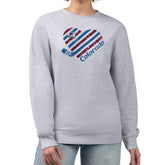 NHL Colorado Avalanche G-III 4Her by Carl Banks Women's Heart Graphic Pullover Sweatshirt