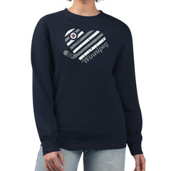 NHL Winnipeg Jets G-III 4Her by Carl Banks Women's Heart Graphic Pullover Sweatshirt