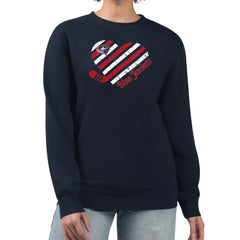 NHL Columbus Blue Jackets G-III 4Her by Carl Banks Women's Heart Graphic Pullover Sweatshirt