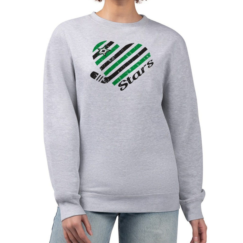 NHL Dallas Stars G-III 4Her by Carl Banks Women's Heart Graphic Pullover Sweatshirt