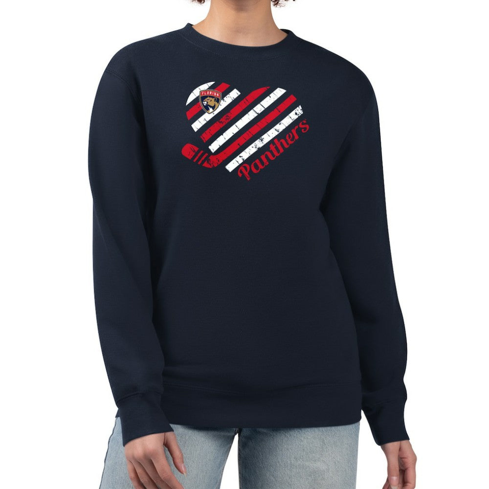 NHL Florida Panthers G-III 4Her by Carl Banks Women's Heart Graphic Pullover Sweatshirt