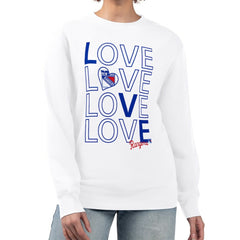 NHL New York Rangers G-III 4Her by Carl Banks Women's Lots Of Love Team Logo Graphic Pullover Sweatshirt